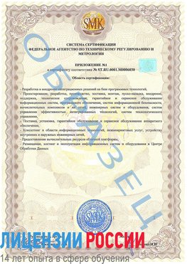 Образец сертификата соответствия (приложение) Протвино Сертификат ISO 27001